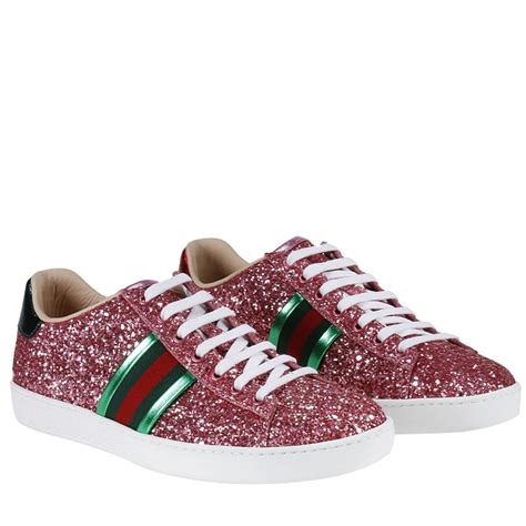 gucci pink glitter sneakers|gucci glitter web sneakers.